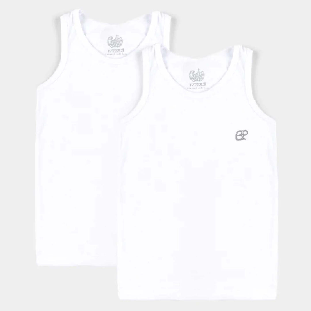 Pack OF 2 Boys Vest-White