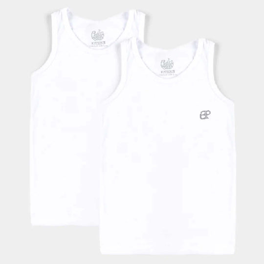 Pack OF 2 Boys Vest-White