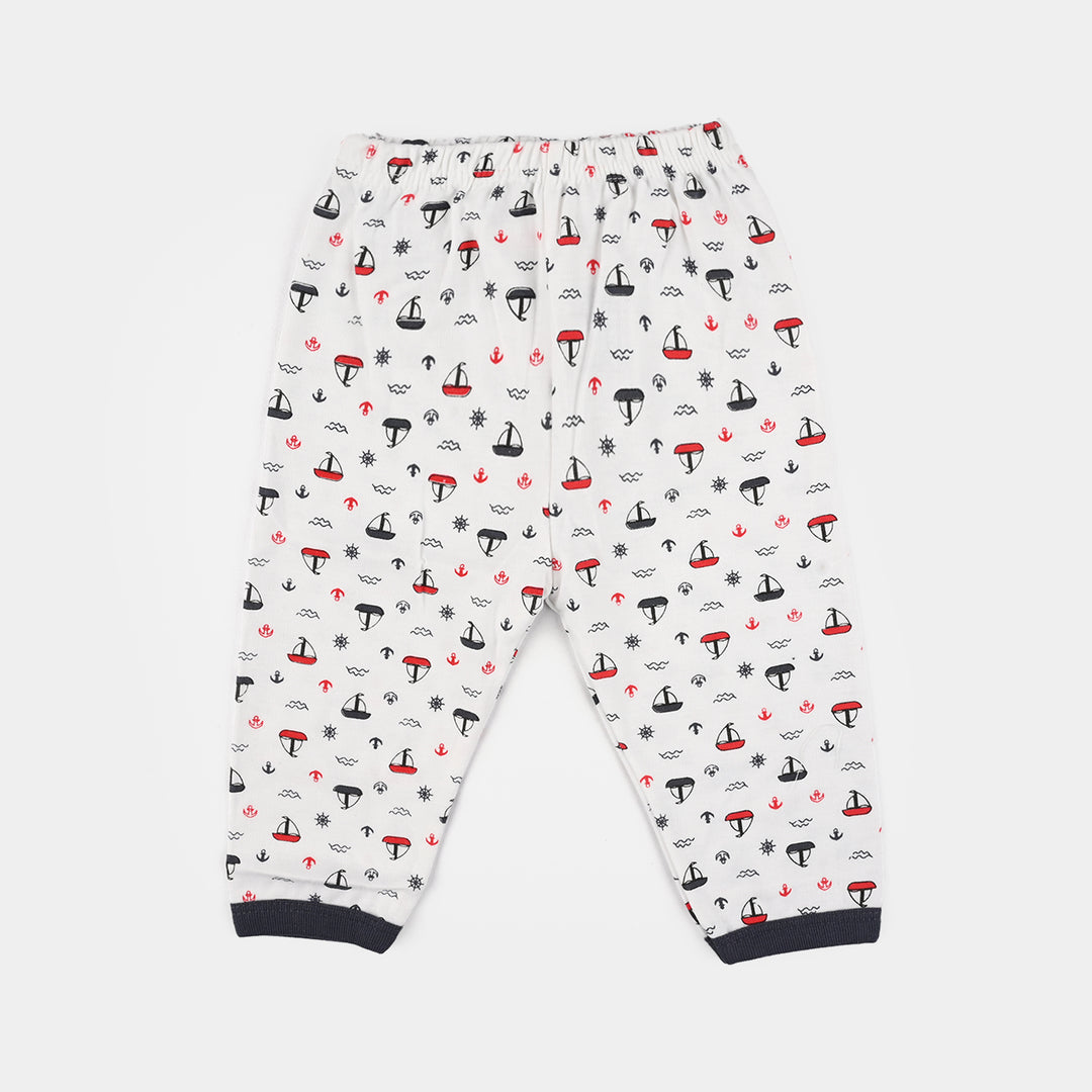 Infant Front Open Suit (Ship) - White/Black