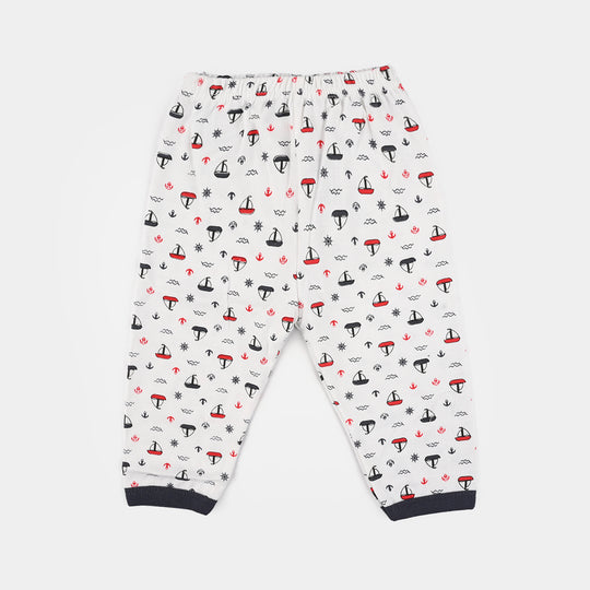 Infant Front Open Suit (Ship) - White/Black
