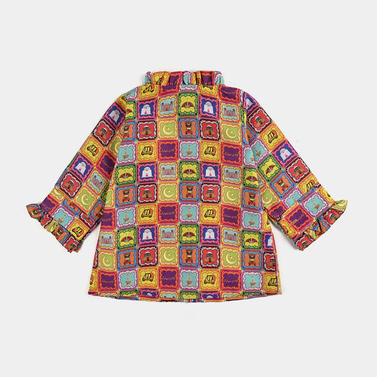 Infant Girls Poly Net Casual Top Ticket -Multi