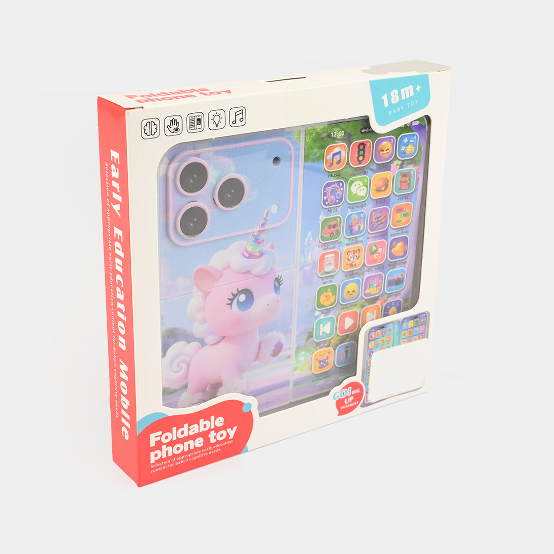 Early Education Foldable Phone Toy with Light & Music