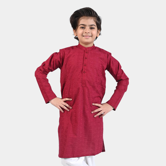 Boys Chicken Kari Basic Kurta-MAROON