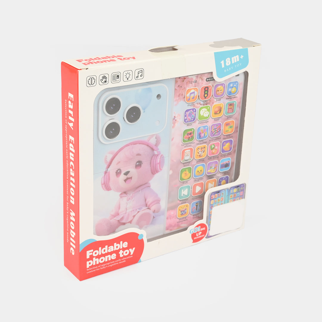 Early Education Foldable Phone Toy with Light & Music