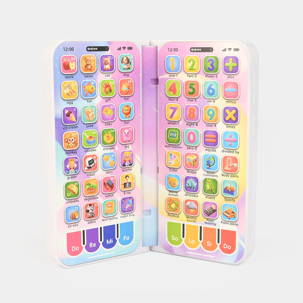 Early Education Foldable Phone Toy with Light & Music