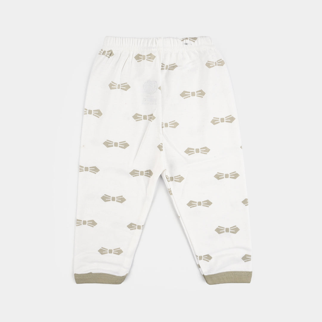 Infant Front Open Suit Bow Quiet Grey