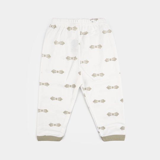 Infant Front Open Suit Bow Quiet Grey