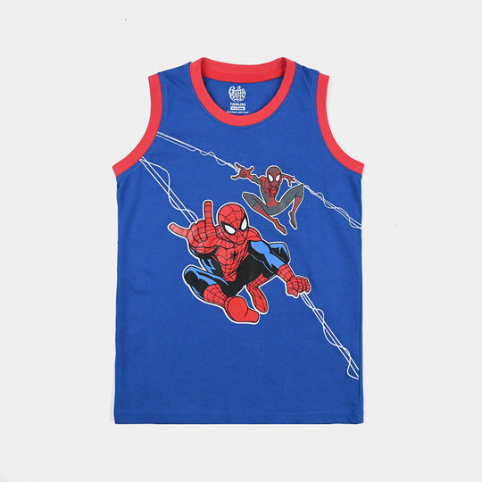 Boys Cotton Jersey Sando Character-C.Blue