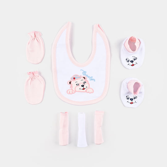 Baby Cotton Starter Set Pack Of 8PCs | 0-6M | Pink