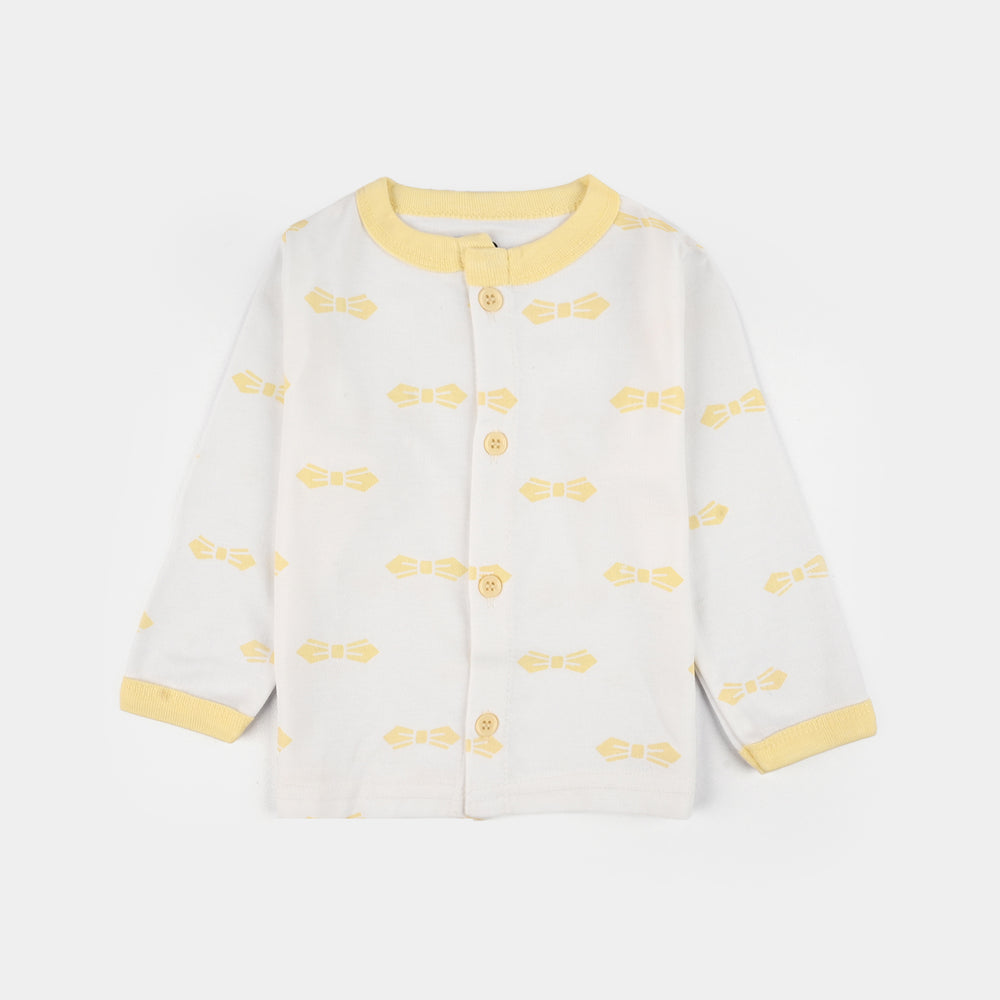Infant Front Open Suit Bow Vanilla Ice