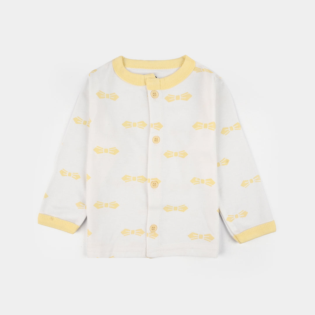 Infant Front Open Suit Bow Vanilla Ice