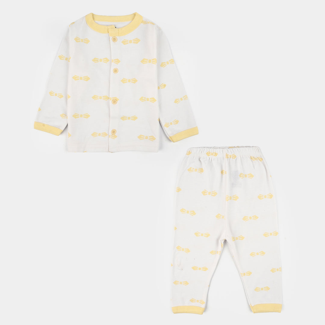 Infant Front Open Suit Bow Vanilla Ice