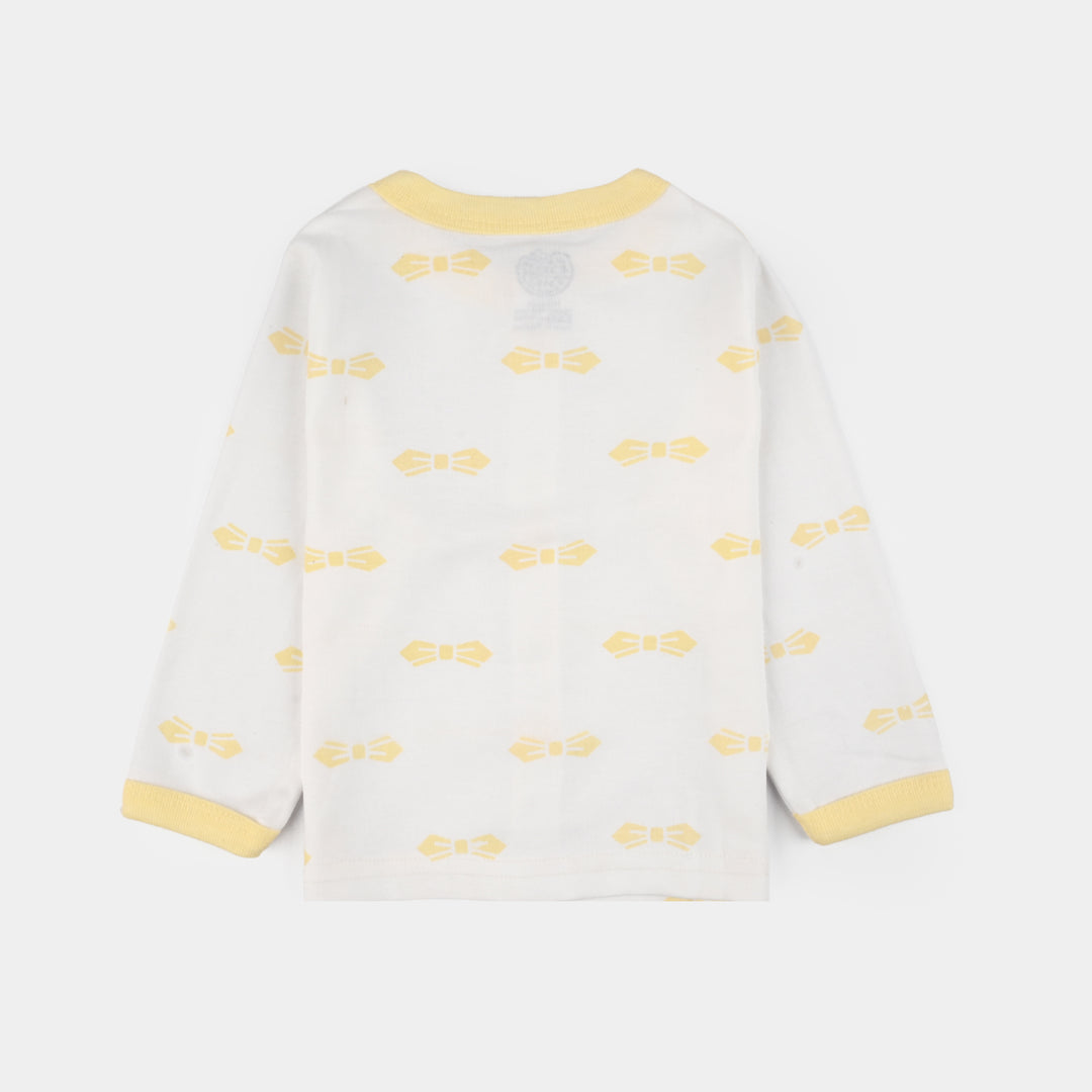 Infant Front Open Suit Bow Vanilla Ice