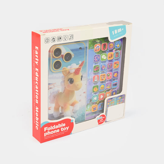 Early Education Foldable Phone Toy with Light & Music