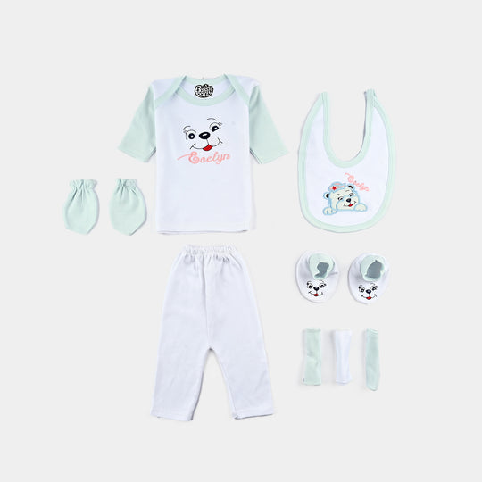 Baby Cotton Starter Set Pack Of 8PCs | 0-6M | Blue