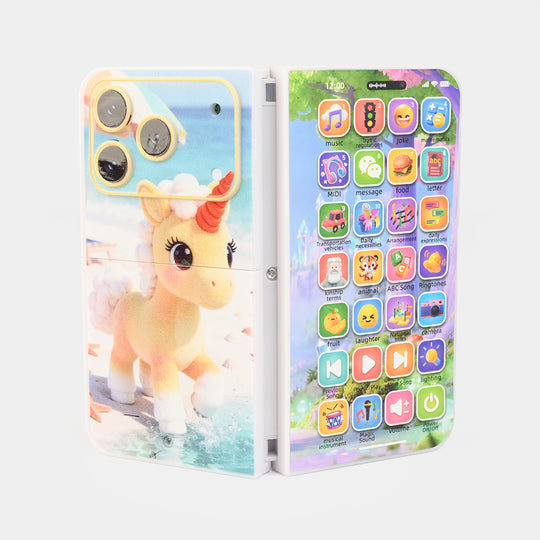 Early Education Foldable Phone Toy with Light & Music