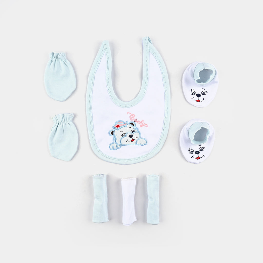 Baby Cotton Starter Set Pack Of 8PCs | 0-6M | Blue