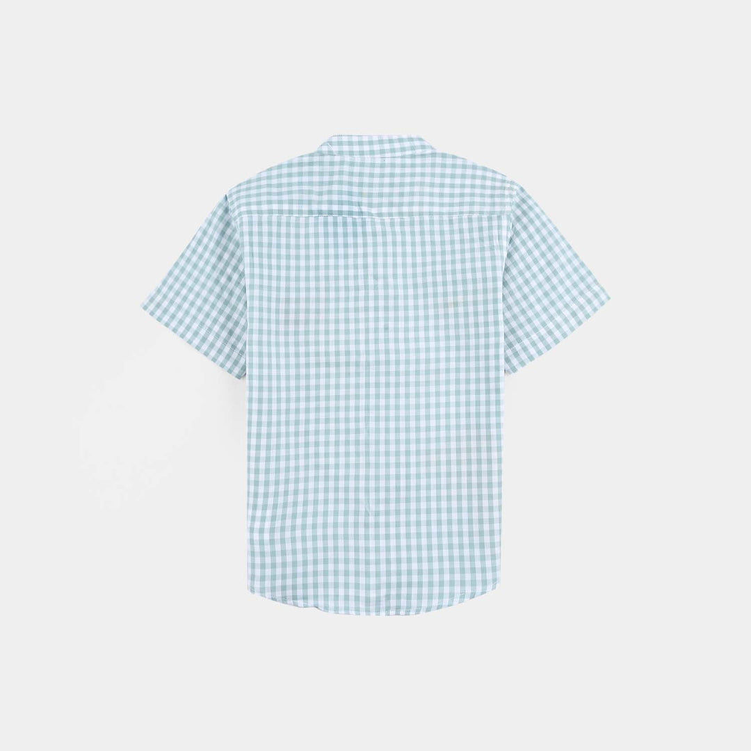 Infant Boys Yarn Dyed Shirt (Lion King 2)-L.Grey Check