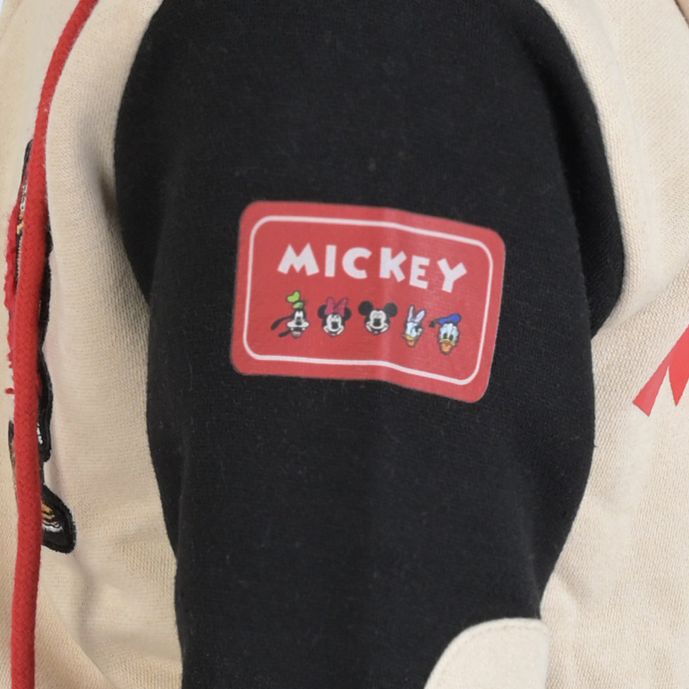 Boys Fleece Hooded Jacket Mickey - B.Sand