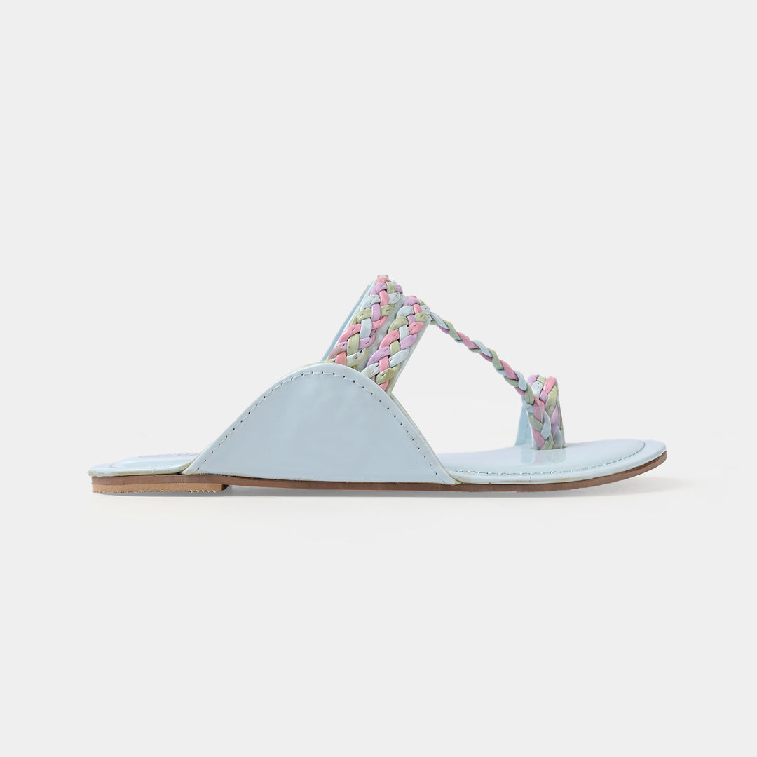 Girls Kolhapuri MT-09-Blue