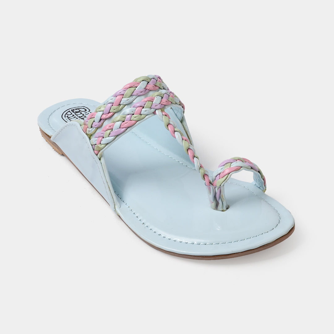Girls Kolhapuri MT-09-Blue