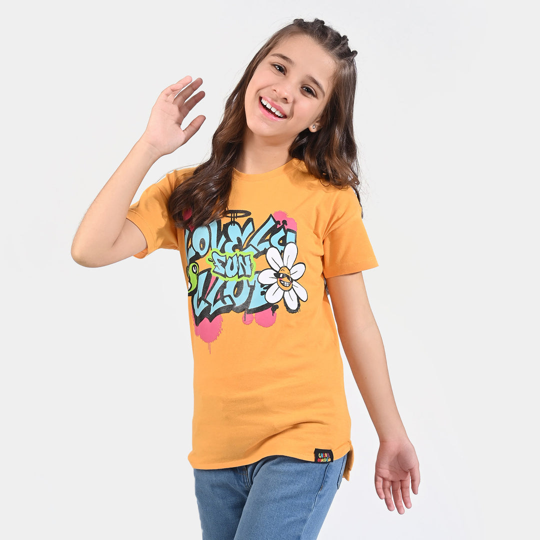 Girls Cotton Jersey T-Shirt Love Fun Club