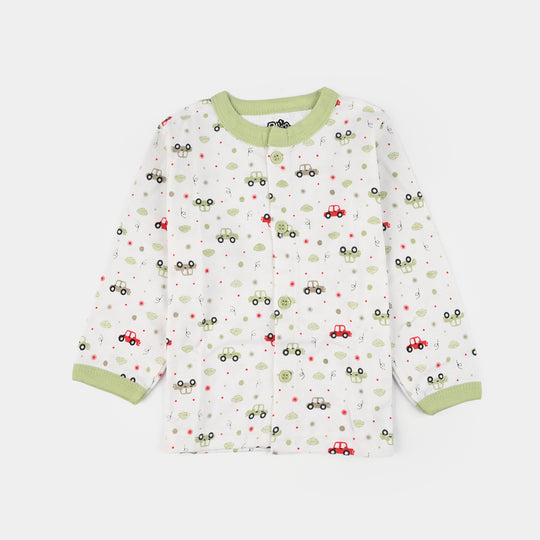 Infant Front Open Suit Car Misty Jade