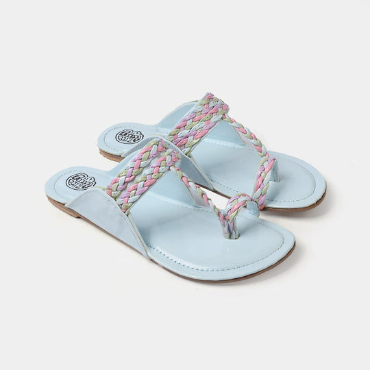 Girls Kolhapuri MT-09-Blue