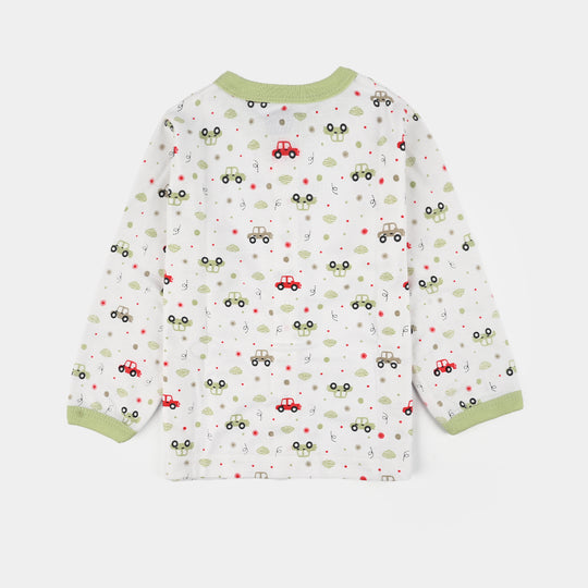Infant Front Open Suit Car Misty Jade