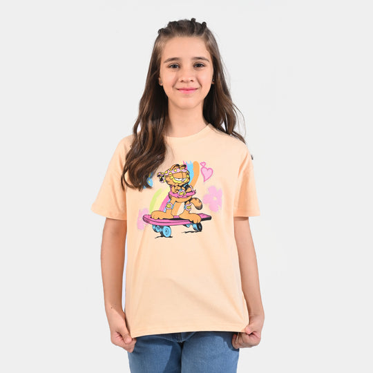 Girls Slub Jersey T-Shirt H/S Character-Creampuff