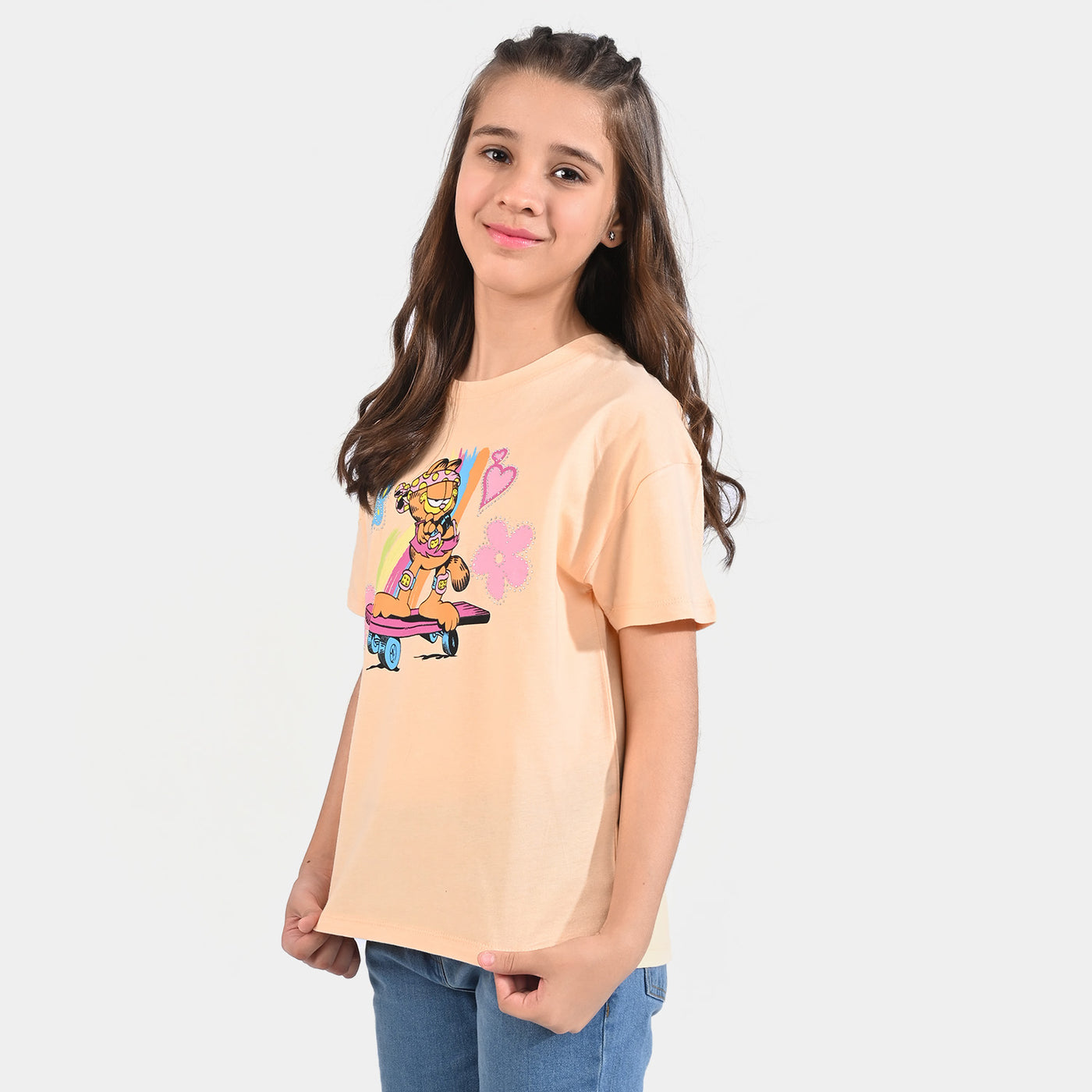 Girls Slub Jersey T-Shirt H/S Character-Creampuff