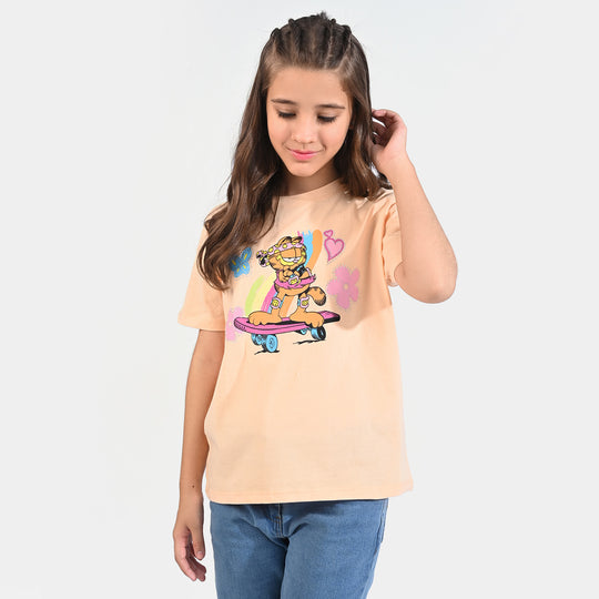 Girls Slub Jersey T-Shirt H/S Character-Creampuff