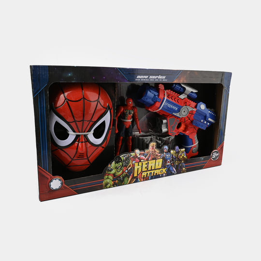 Blaster Target Toy with Hero Character & Mask