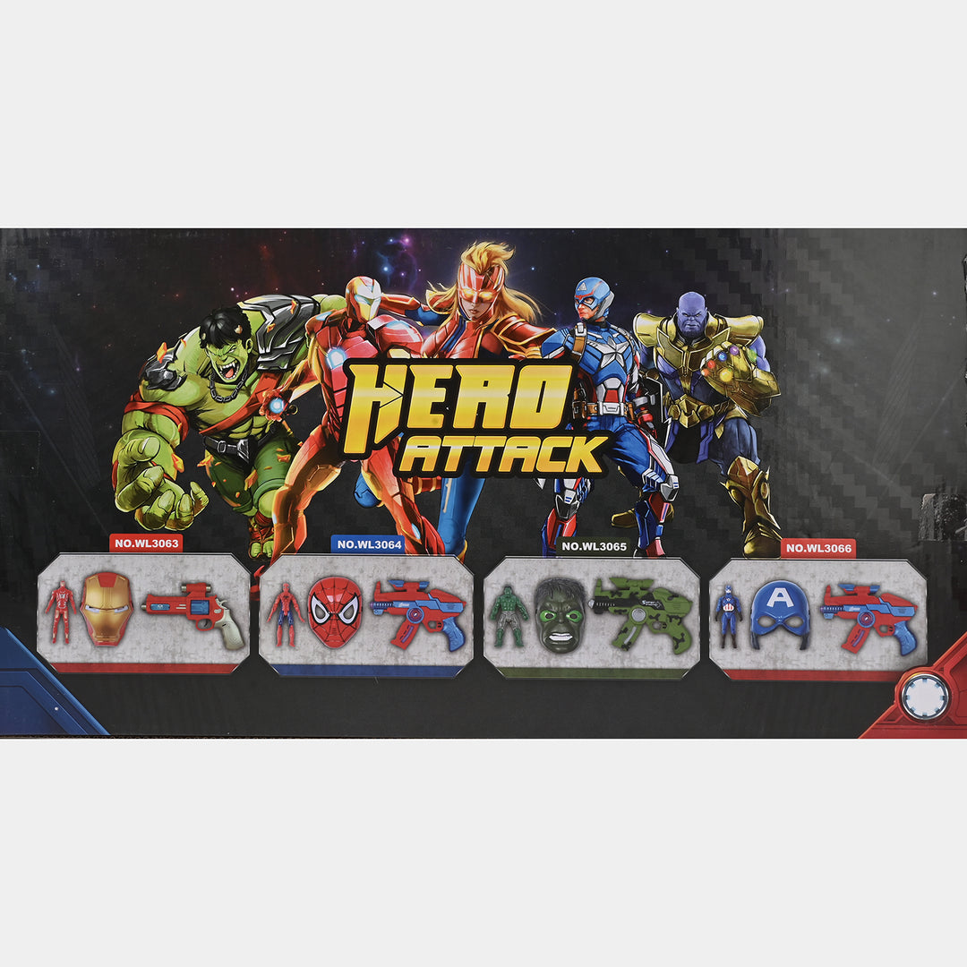 Blaster Target Toy with Hero Character & Mask