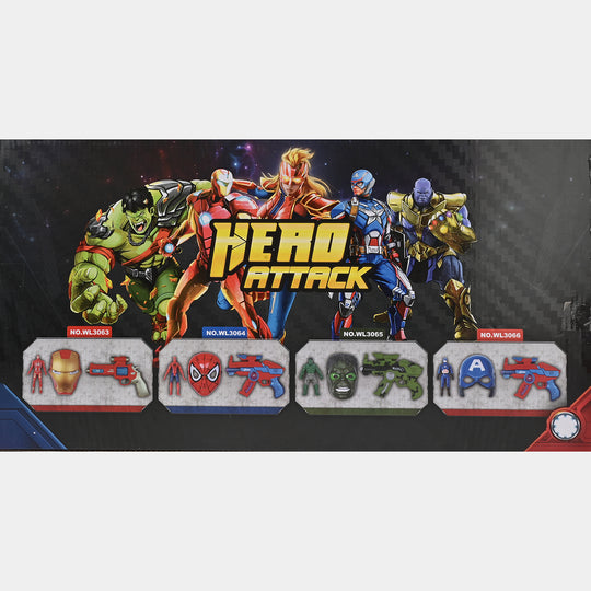 Blaster Target Toy with Hero Character & Mask