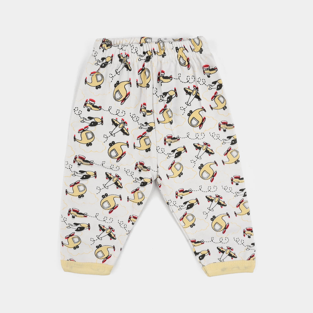 Infant Front Open Suit (Helicopter) - White/Yellow