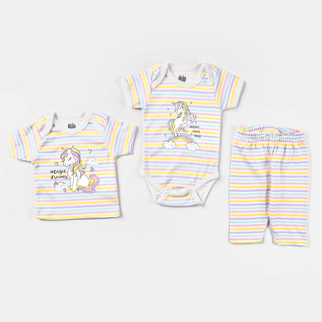 Infant Girls Cotton Interlock 9 Piece Set-mIX