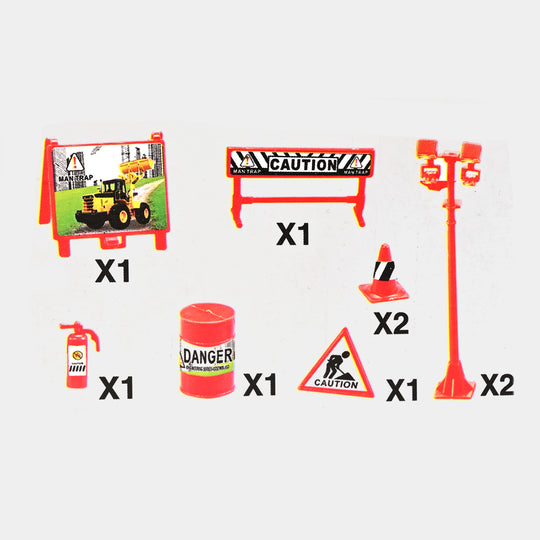 48-Piece DIY City Fire Garage Track Set – With 3 Alloy Fire Rescue Vehicles