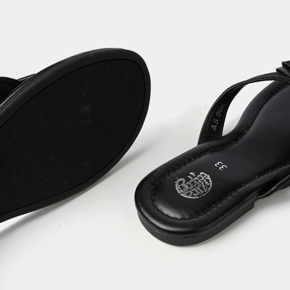 Girls Slipper AS-008-BLACK