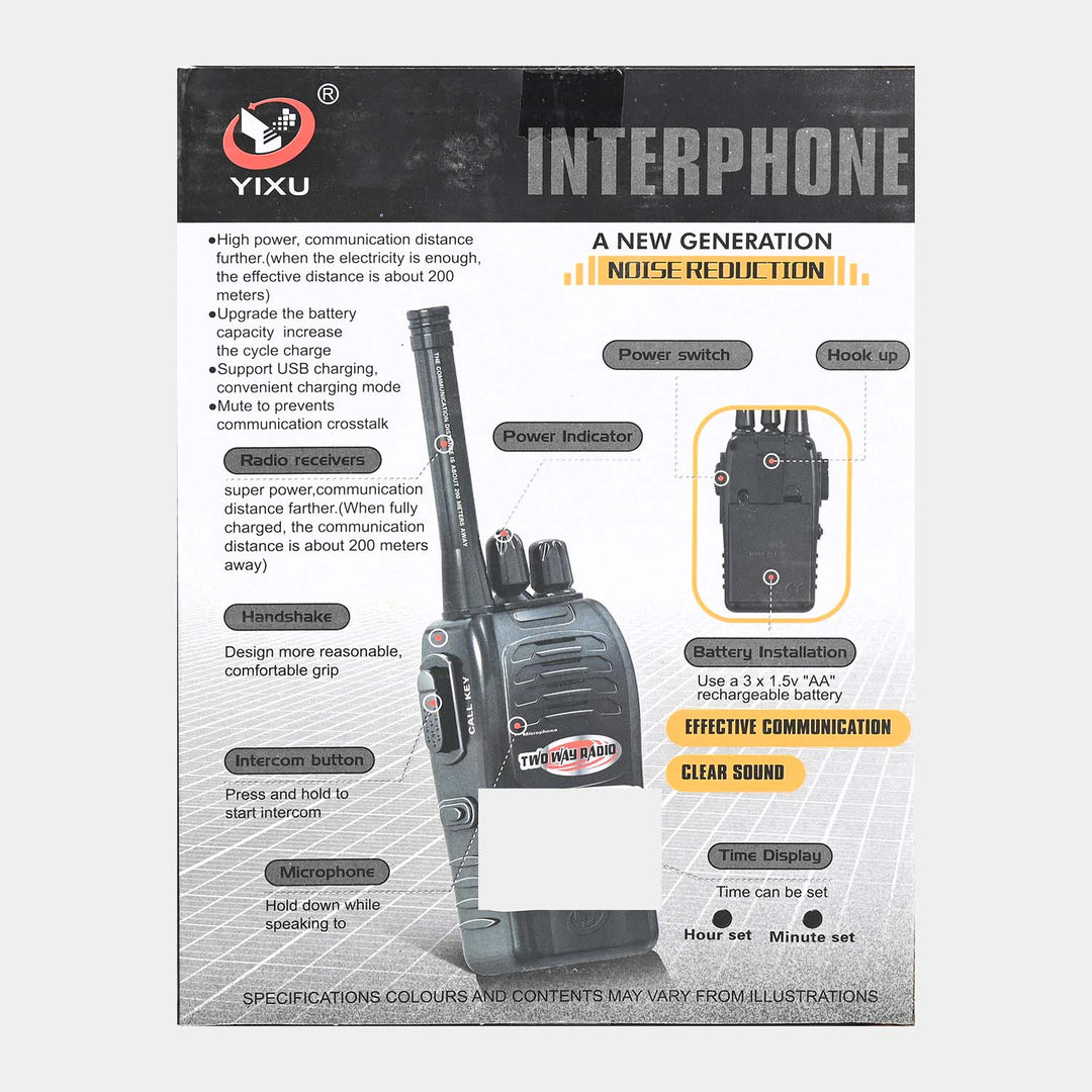 Interphone 2 Way Radio For Kids - 2Pcs