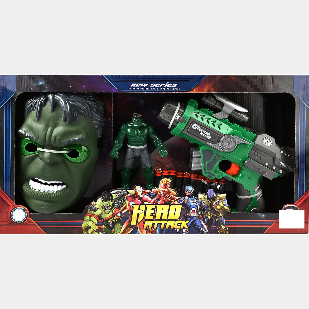 Blaster Target Toy with Hero Character & Mask