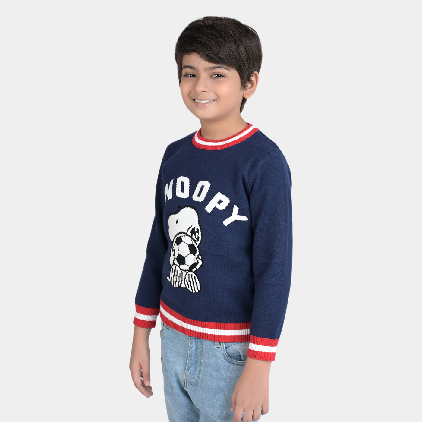 Boys Knitted Sweater Character -Navy