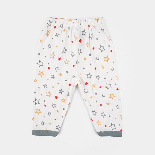 Infant Front Open Suit (Star) - White/Grey