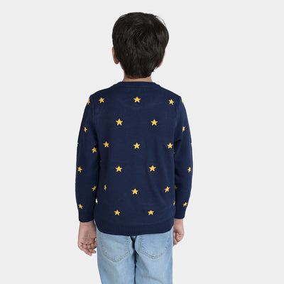 Boys Knitted Sweater Tiger -NAVY