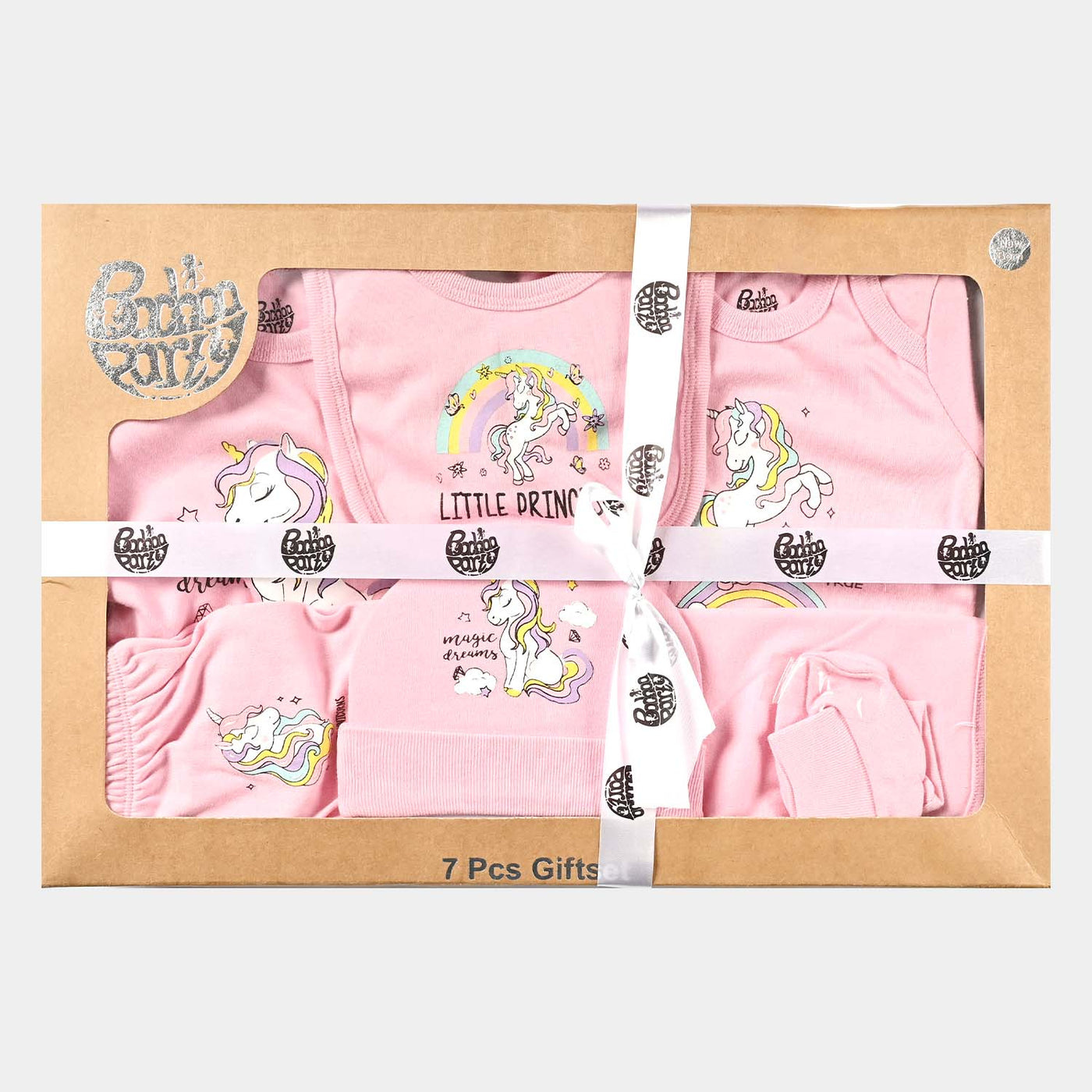 Infant Girls Cotton Interlock 7 Piece Set-mIX