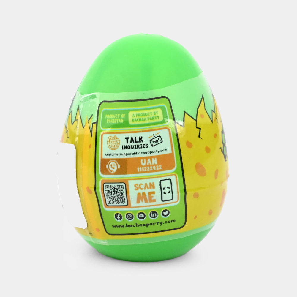 Eggzilla w/Candy Coated Chocolates, Toy, Puzzle & Sticker-Green