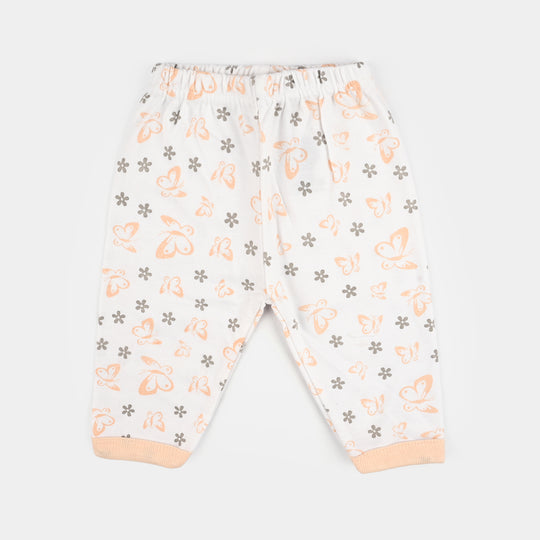 Infant Front Open Suit Butterfly Peach