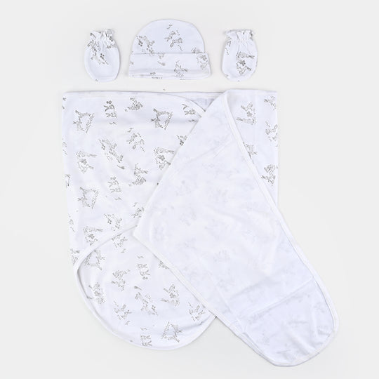 Infant Big Swaddle with Cap & Mittens