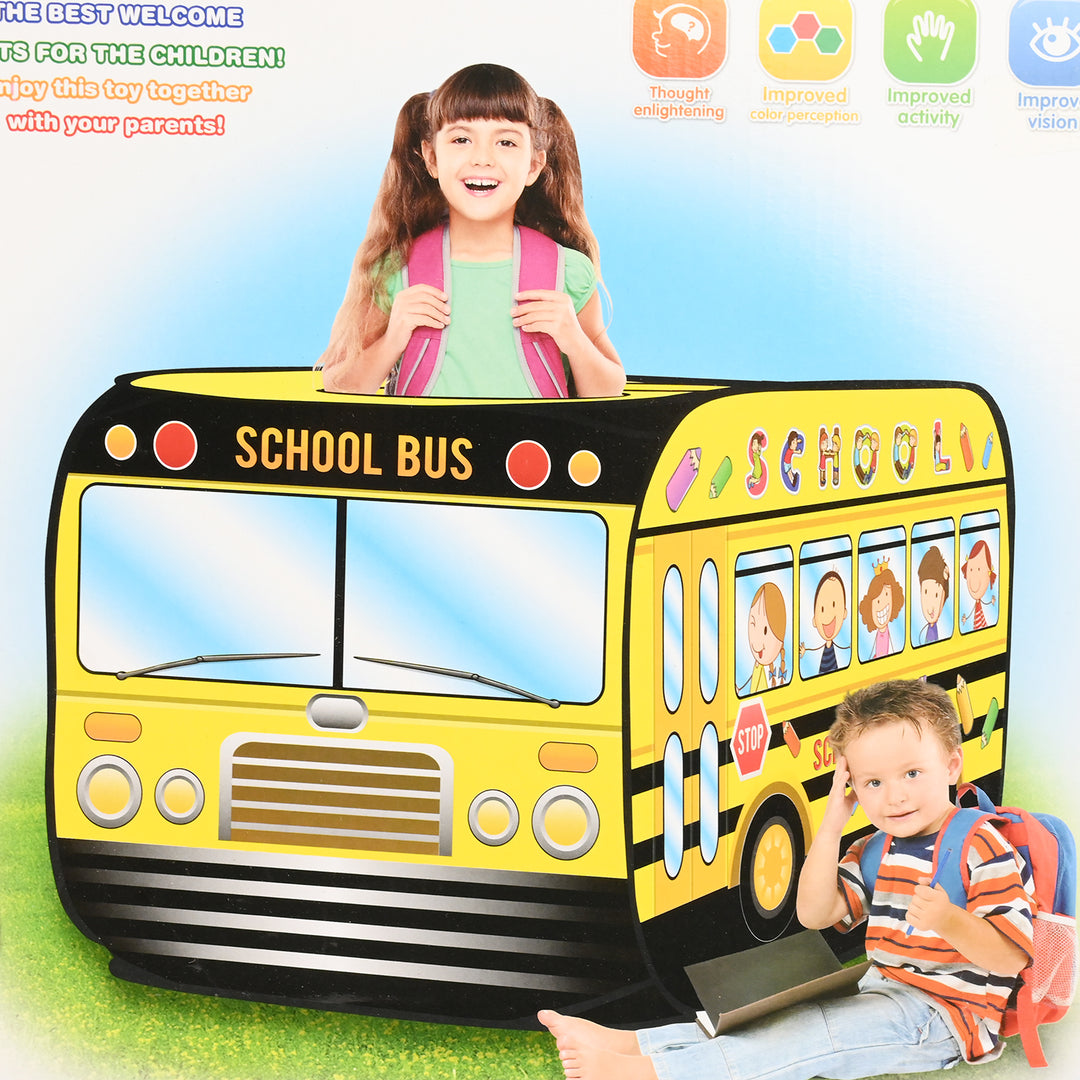 Kids' Pop-Up School Bus Play Tent