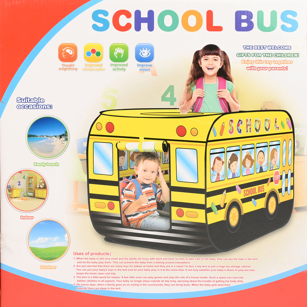 Kids' Pop-Up School Bus Play Tent